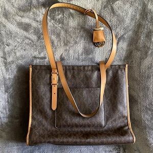 Michael Kors Brown Signature Shoulder Bag